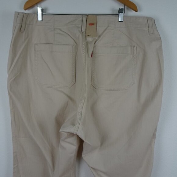 Levi's Straight Leg Pants Women's Plus Size 22W Beige Stretch Denim - Picture 5 of 9